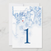 Spruce Point Maine 5x7 Trouwtafel Aantal Kaarten (Voorkant)