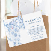 Spruce Point Maine Kaart Bruiloft Welkomstroute