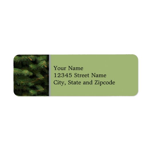 Spruce-structuur met groene achtergrond etiket (Voorkant)