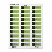Spruce-structuur met groene achtergrond etiket (Full Sheet)