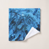Spruce takken bedekt met sneeuw- en vorstkristalle bad handdoek (Wasdoekje)