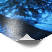 Spruce takken bedekt met sneeuw- en vorstkristalle foto afdruk (Hoek)