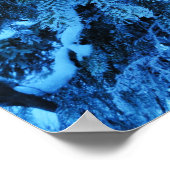 Spruce takken bedekt met sneeuw- en vorstkristalle poster (Hoek)