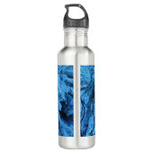 Spruce takken bedekt met sneeuw- en vorstkristalle waterfles  (Achterkant)