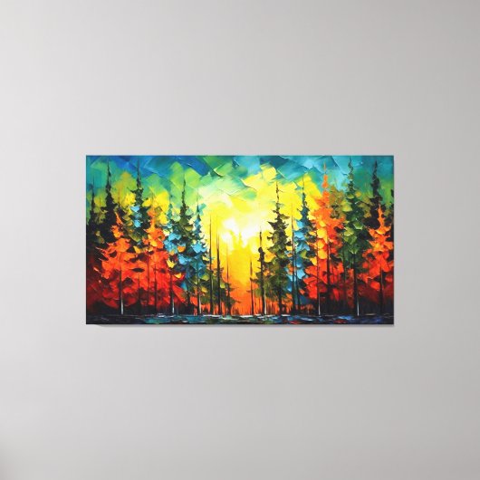 Spruce telefoon kleurrijke splash schilderij canvas afdruk (Voorkant)