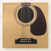 Spruce Top Acoustic Guitar Glazen Onderzetter (Voorkant)
