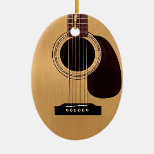Spruce Top Acoustic Guitar Keramisch Ornament