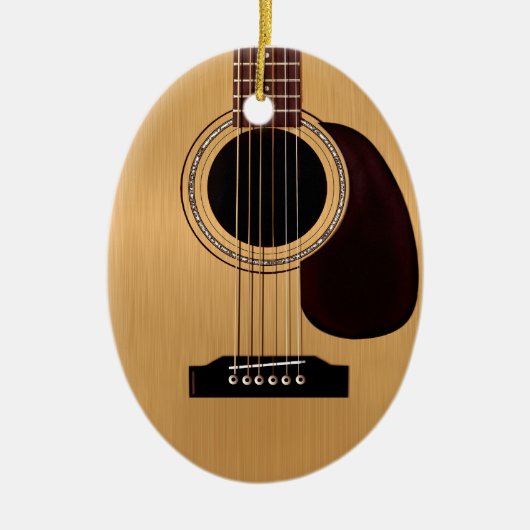 Spruce Top Acoustic Guitar Keramisch Ornament (Voorkant)