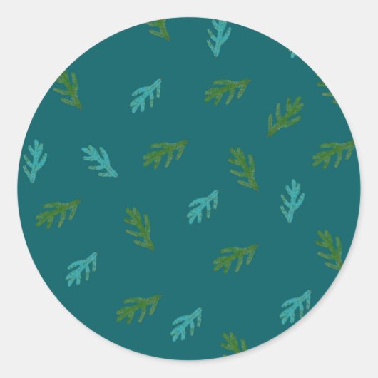 Spruce Twigs - Scent of a forest Ronde Sticker (Voorkant)