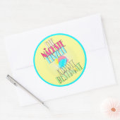 Spruch die nächste Eiszeit Eiskrem Eis Sommer Rund Ronde Sticker (Envelop)