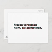 Spruch über Frauen Briefkaart (Voorkant / Achterkant)