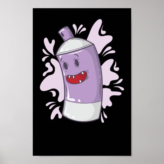 Sprühdose Streetart Style Graffiti Farbe Poster (Voorkant)