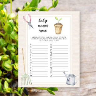 Spruit baby shower - Baby naam race spel