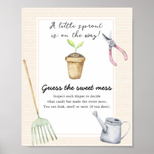 Spruit baby shower - Raad de zoete rommel Poster