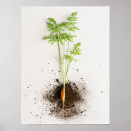 Spruit Wortel Minimalist Botanisch foto Poster