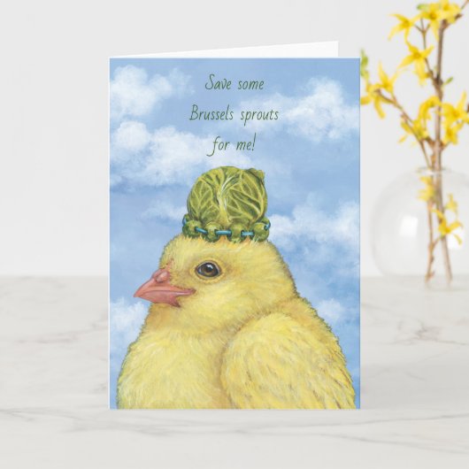 spruitjes en peep kaart (Gele Bloem)