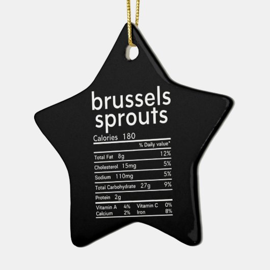 Spruitjes in Brussel grappig Keramisch Ornament (Links)