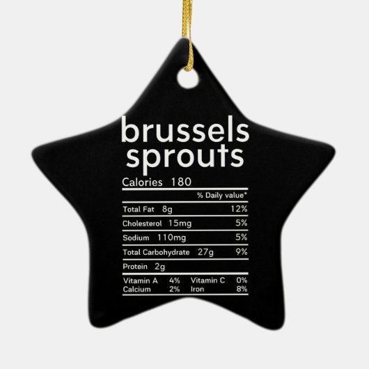 Spruitjes in Brussel grappig Keramisch Ornament (Achterkant)