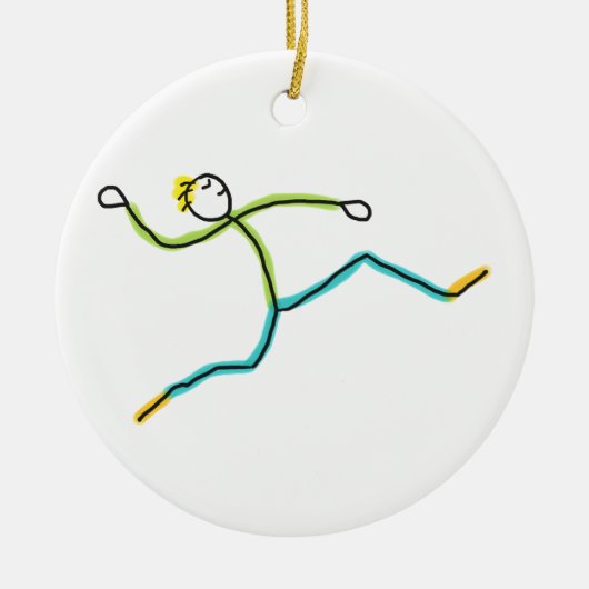 Sprung Stokmannetje Keramisch Ornament (Voorkant)