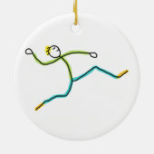 Sprung Stokmannetje Keramisch Ornament (Achterkant)