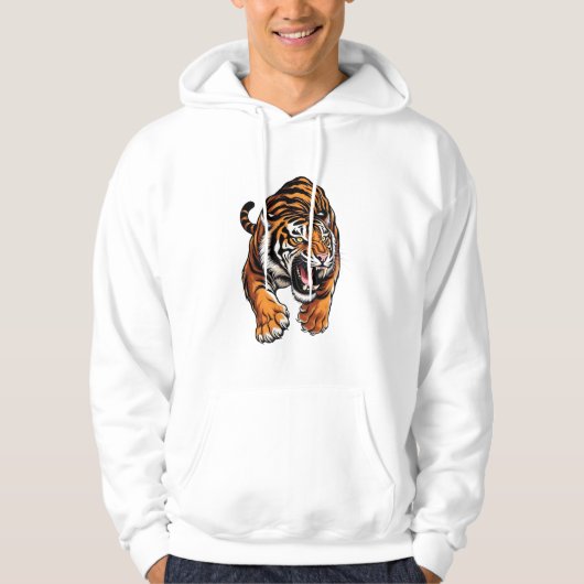Sprungerende Tijger Hoodie (Voorkant)