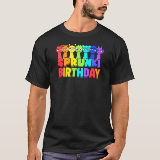 Sprunki Happy Birthday T-shirt (Voorkant)