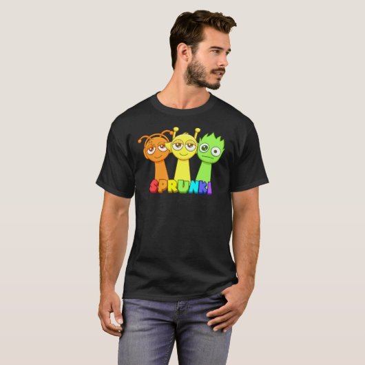 Sprunki Kinder tekens T-shirt (Voorkant volledig)