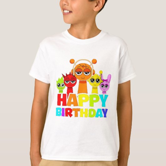Sprunky - Happy Birthday! - Simon Oren Pinki T-shirt (Voorkant)