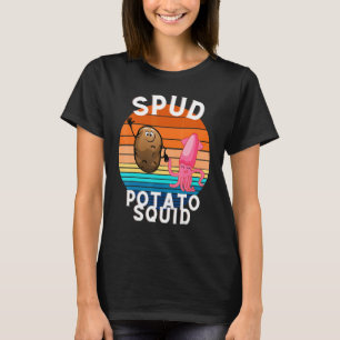 Spud-aardappel- en vierkantspootaardappelen t-shirt