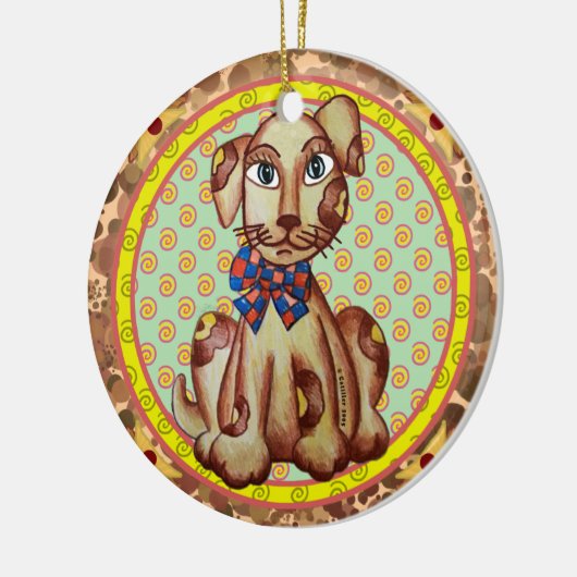 Spud Dog-Ornament Keramisch Ornament (Links)