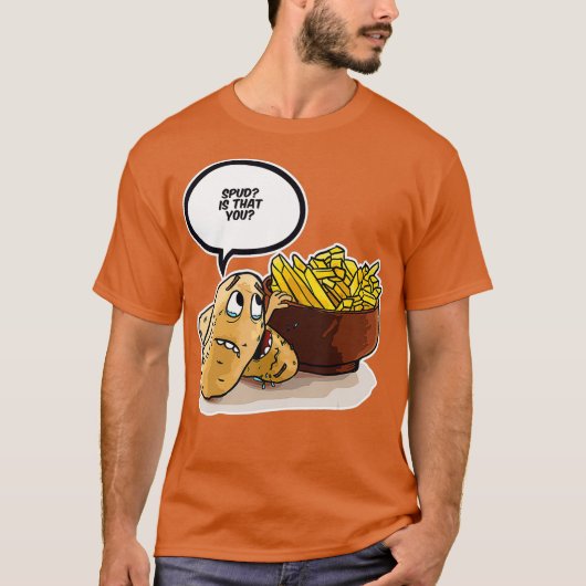 Spud is dat je helaas grappig Frans poot T-shirt (Voorkant)
