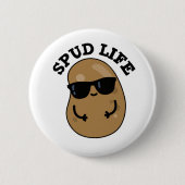 Spud Life Funny Potato Pun Ronde Button 5,7 Cm (Voorkant)