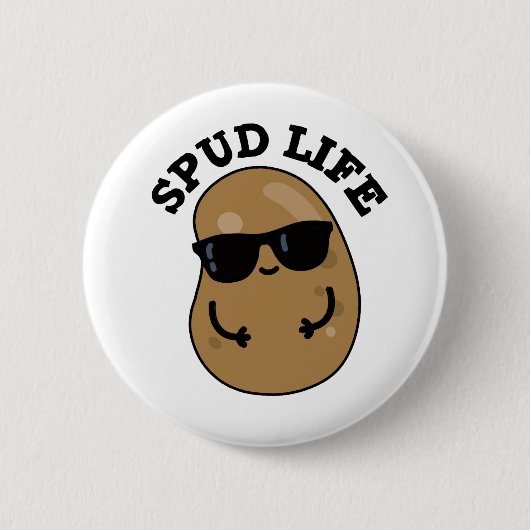 Spud Life Funny Potato Pun Ronde Button 5,7 Cm (Voorkant)