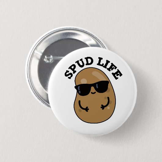 Spud Life Funny Potato Pun Ronde Button 5,7 Cm (Voorkant /achterkant)