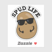 Spud Life Funny Potato Pun Sticker (Vel)