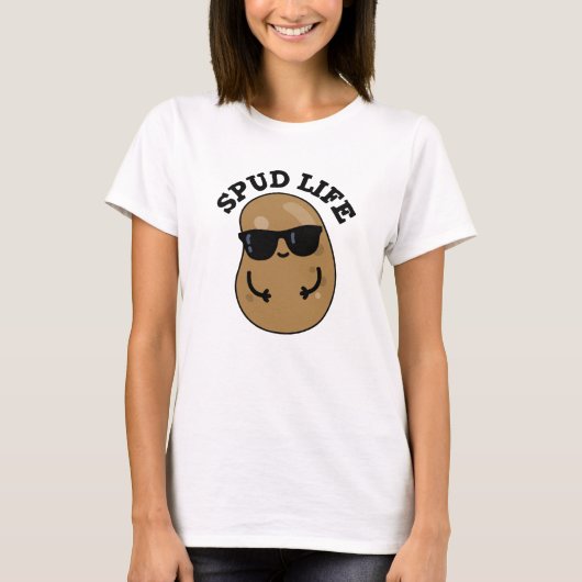 Spud Life Funny Potato Pun T-shirt (Voorkant)