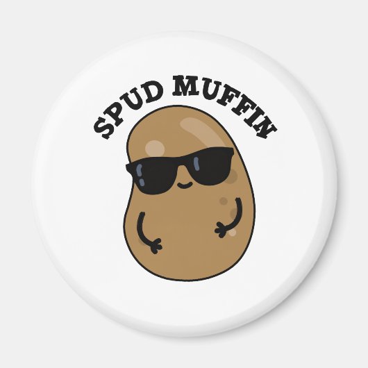 Spud Muffin Cute Potato Pun Magneet (Voorkant)