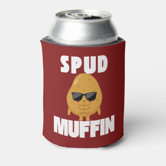 Spud Muffin Funny Potato Pun Blikjeskoeler (Blikje Achterkant)