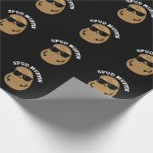 Spud Muffin Funny Potato Pun Dark BG Cadeaupapier (Hoek)
