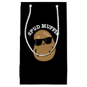 Spud Muffin Funny Potato Pun Dark BG Klein Cadeauzakje (Voorkant)