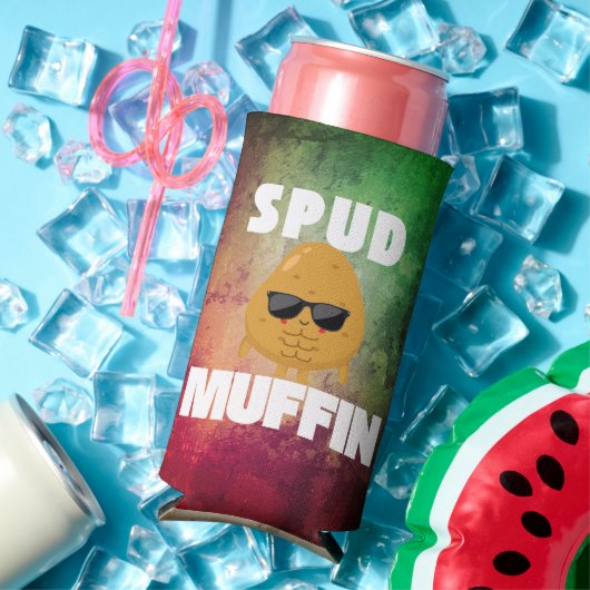 Spud Muffin Funny Potato Pun Seltzer Blikjeskoeler (Insitu Zomer)