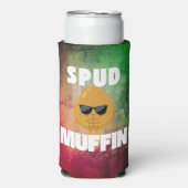 Spud Muffin Funny Potato Pun Seltzer Blikjeskoeler (Seltzer Voorkant)