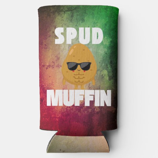 Spud Muffin Funny Potato Pun Seltzer Blikjeskoeler (Achterkant)