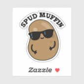 Spud Muffin Funny Potato Pun Sticker (Vel)