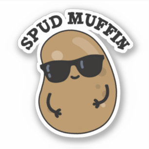 Spud Muffin Funny Potato Pun Sticker