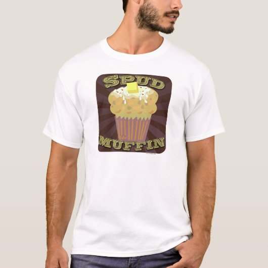 Spud Muffin Funny Potato Slogan Art T-shirt (Voorkant)