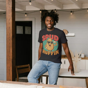 Spud Muffin – Grappige Aardappel Voedsel Pun Tri-Blend Shirt