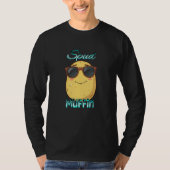 Spud Muffin, grappige aardappelwoordspeling T-shirt (Voorkant)