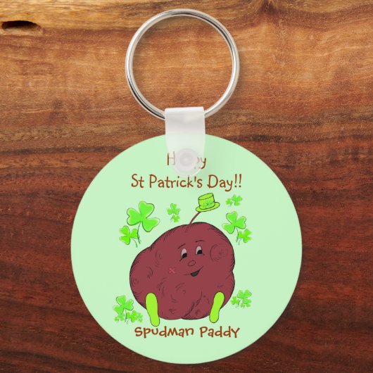 Spudman Paddy St Patrick's Day sleutelhanger (Voorkant)