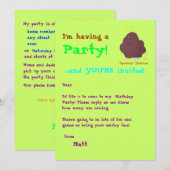 Spudman Yeehaw, feest uitnodigen Kaart (Voorkant / Achterkant)